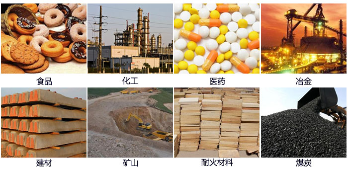 DH-800振動篩適用的行業(yè)：食品，化工，醫(yī)藥，冶金，建材，礦山，耐火材料，煤炭。