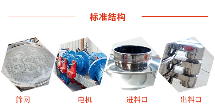 標準篩，篩網(wǎng)，電機，進料口，出料口