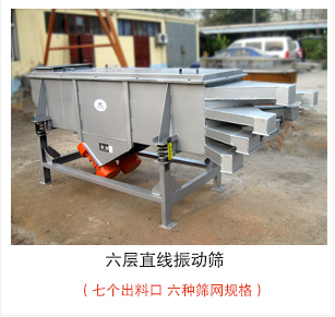 六層直線振動篩加裝制成裝置，灰色油漆出口產(chǎn)品